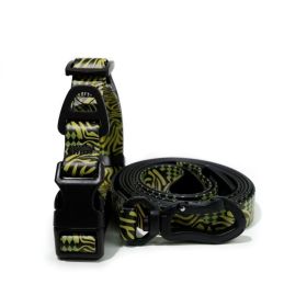 Waterproof UV embossed printing style traction rope set Traction Rope (Color: Abstract yellow, size: 2.5cm*150cm)